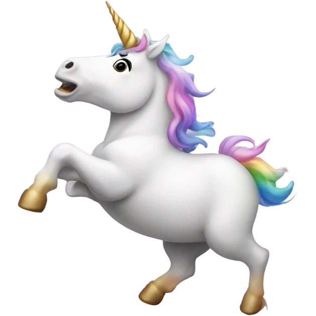 Unicorn farting emoji
