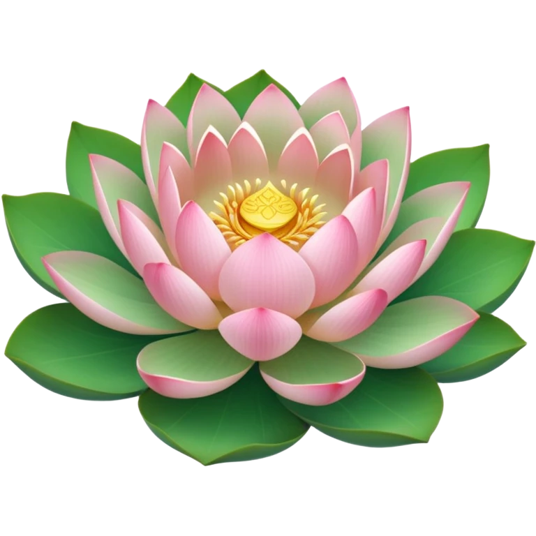  circle leaf pink lotus emoji