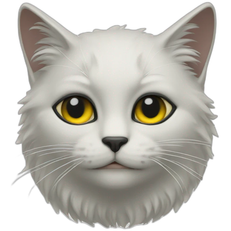 Chat noir blanc emoji