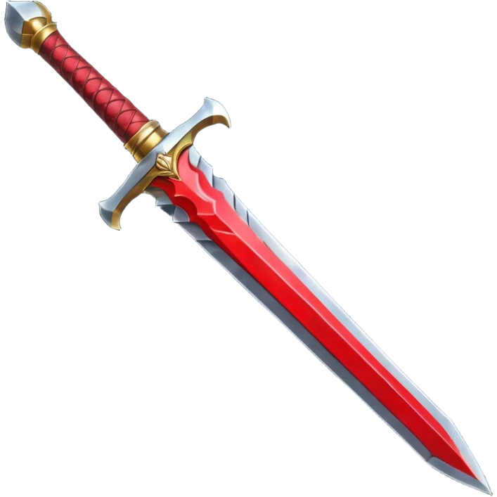 make a red sword mmo rpg class icon emoji