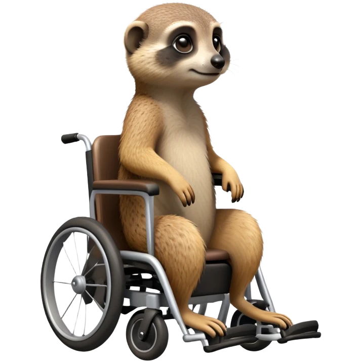 Meerkat in a power wheelchair  emoji