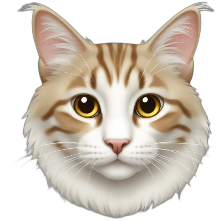 Norwayjan Forest cat white lightbrown emoji