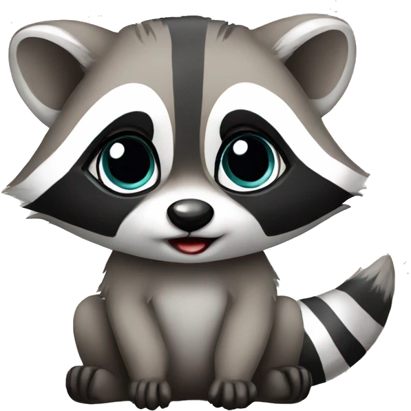 Cute baby raccoon  emoji