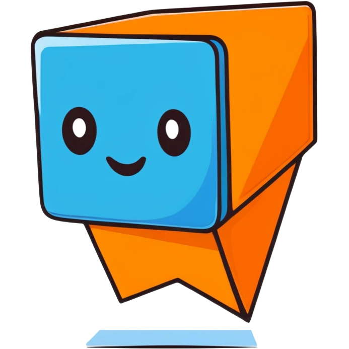 orange square with shine emoji
