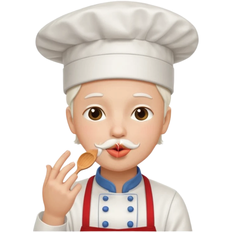 A chef making a kiss emoji