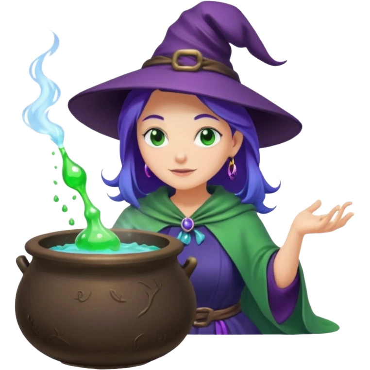 green witch cooking potion emoji