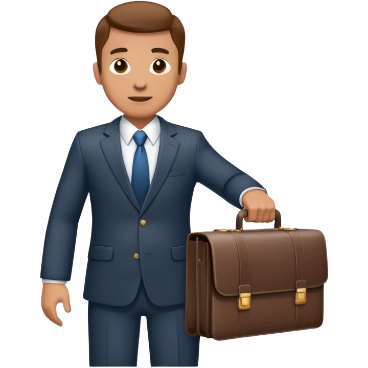 businessman in a suit with briefcase emoji