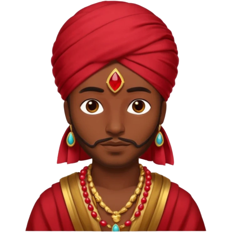 Desert King – ruby turban + amber robe,Red Kings. emoji