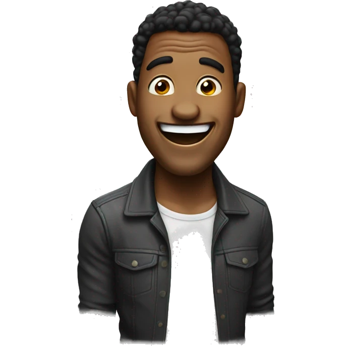 Guy laughing his ass off emoji