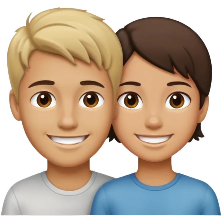 height difference tall dirty blonde boy and short brunette girl emoji
