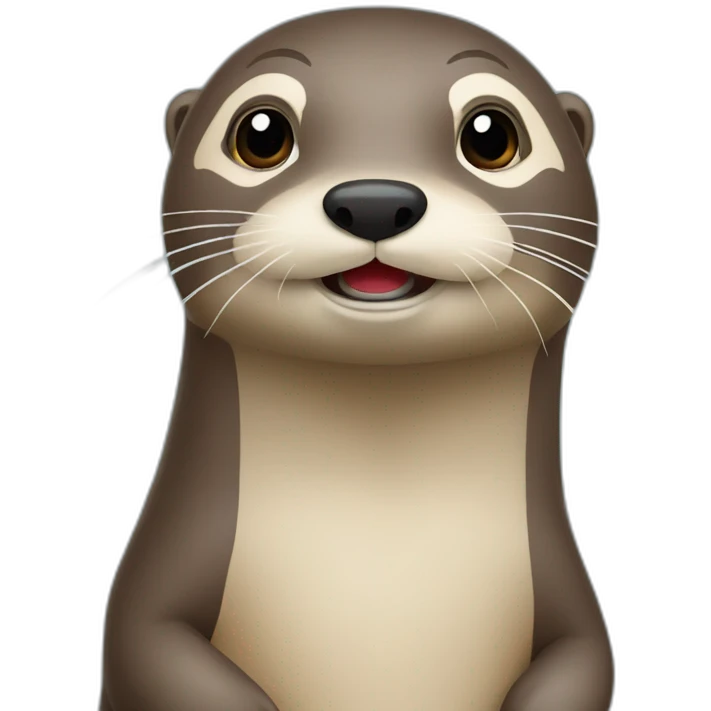 Loutre qui fait de la randonnée emoji