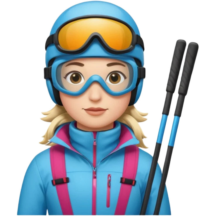 Skier with goggles emoji