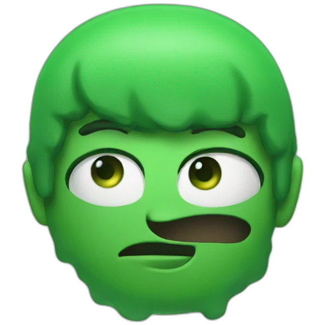 Green Among us character emoji