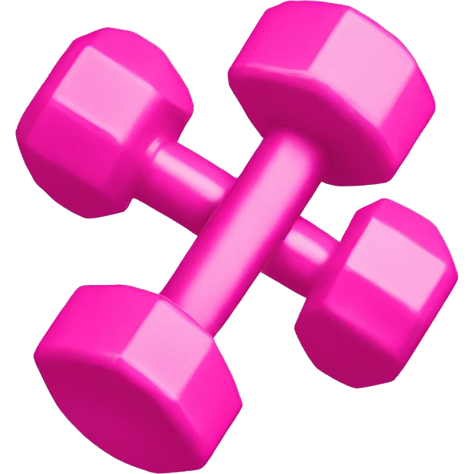Two pink dumbbells emoji