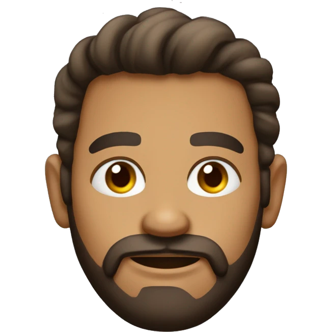 um homem de cabelo feito castanhos, sem barba, musculoso, com olhos castanhos e de quimono emoji