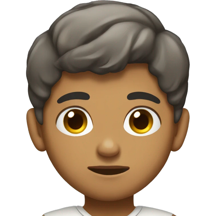 Lightskin boy raising a eyebrow emoji