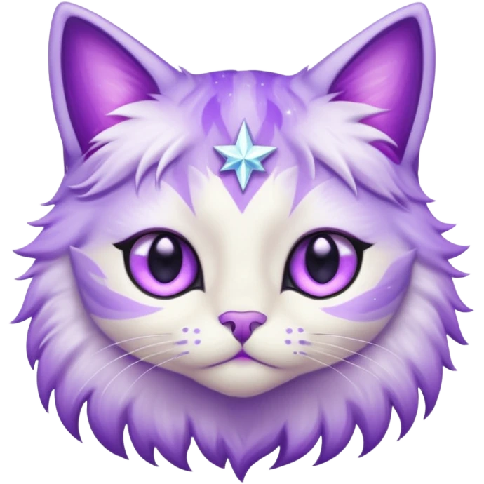 glitter purple Star cat emoji