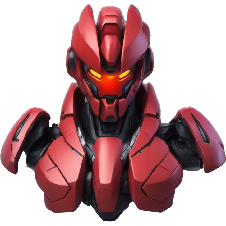 Red Sazabi bust glowing emoji