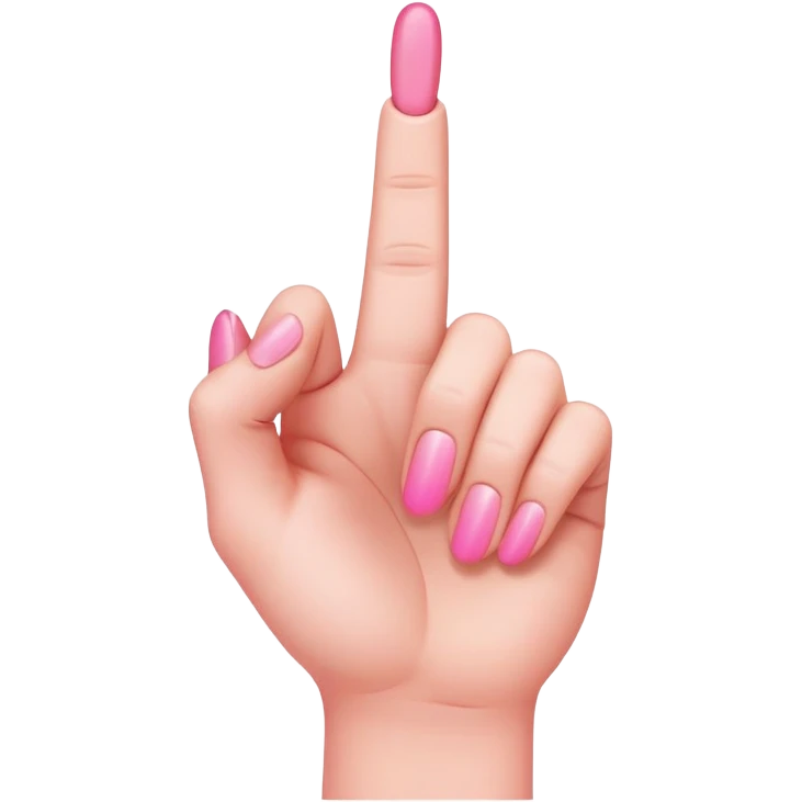 Pink middle finger  emoji