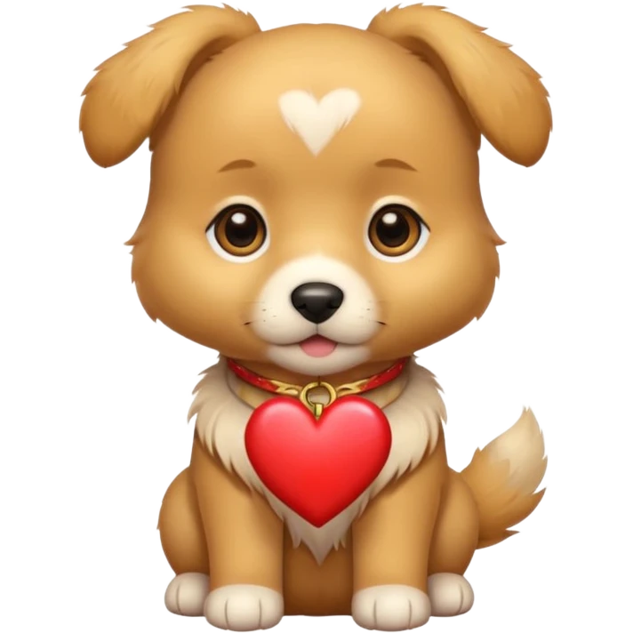 valentine's day themed puppy emoji