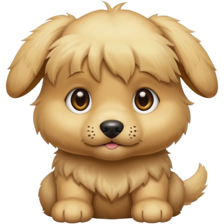 blonde puppy with hazel eyes emoji