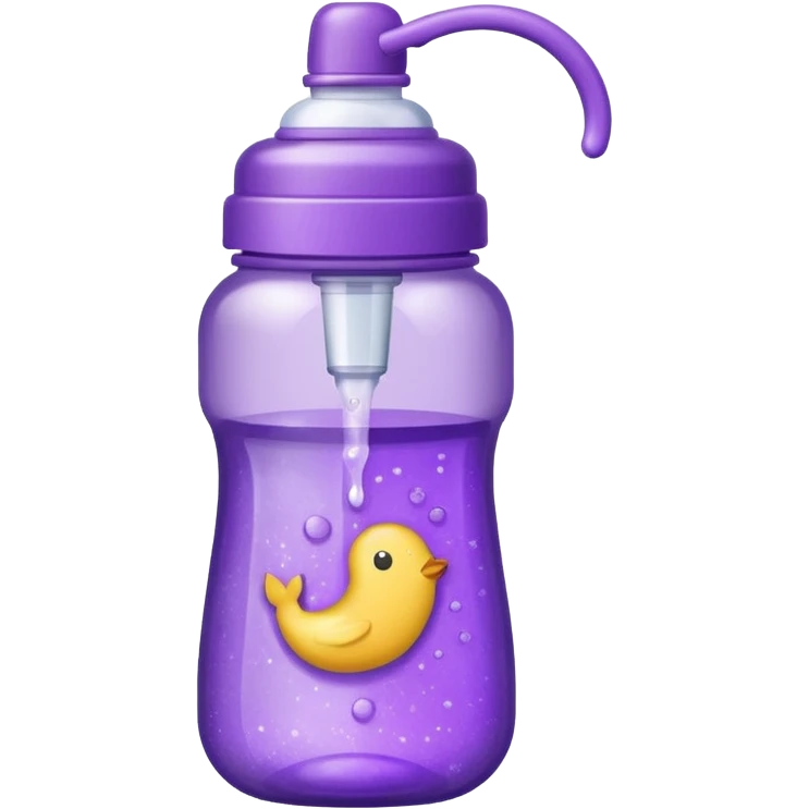 glitter purple and cian feeding bottle emoji