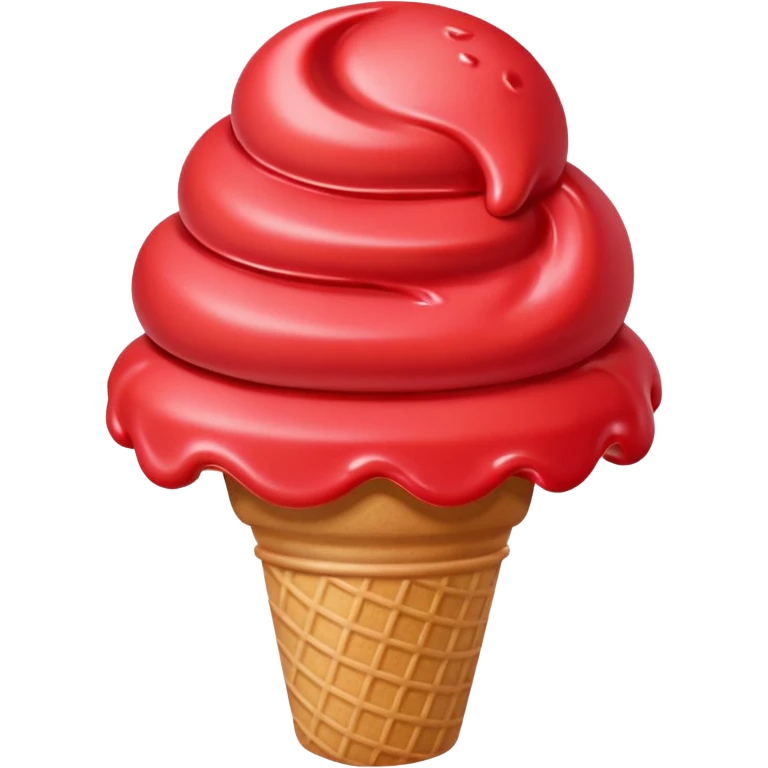 red ice cream emoji