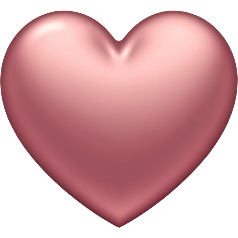 heart with a metallic rose finish emoji