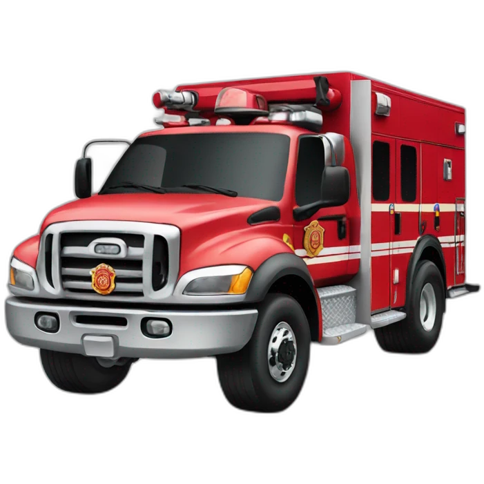 fire fire department vehicle emoji