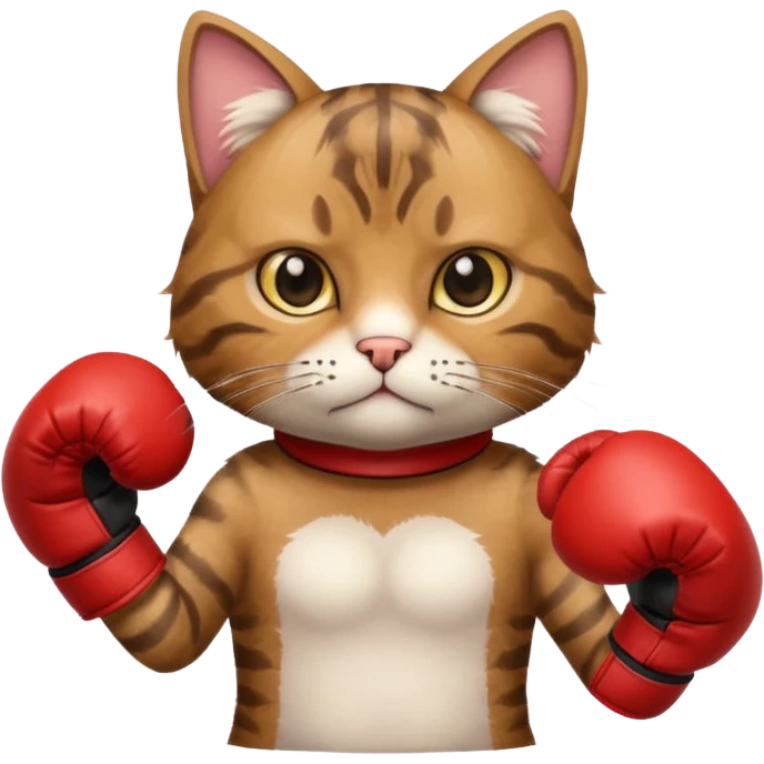 Cat with boxing gloves emoji