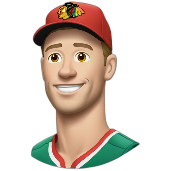 Jonathan Toews as beach bum emoji