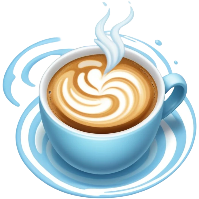Light blue coffee emoji