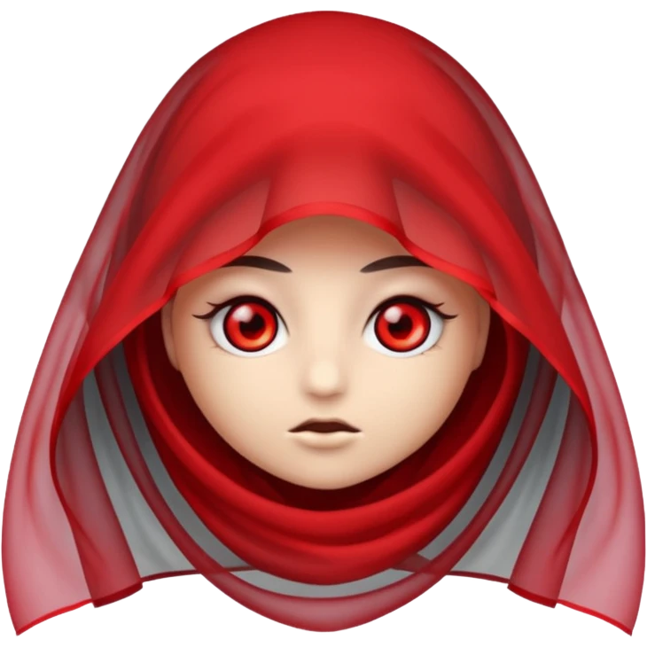 Red eyes with a vail of smoke emoji