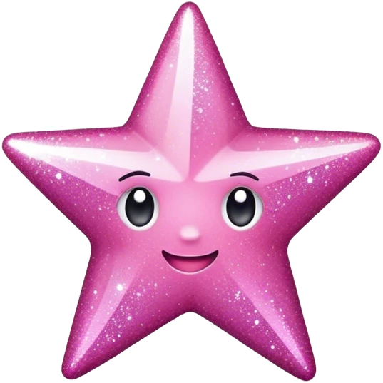 barbie pink glitter star emoji
