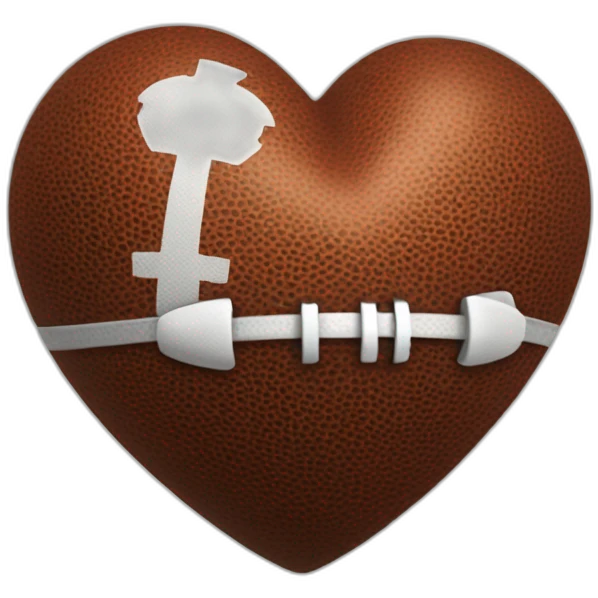 Heart with football icon emoji