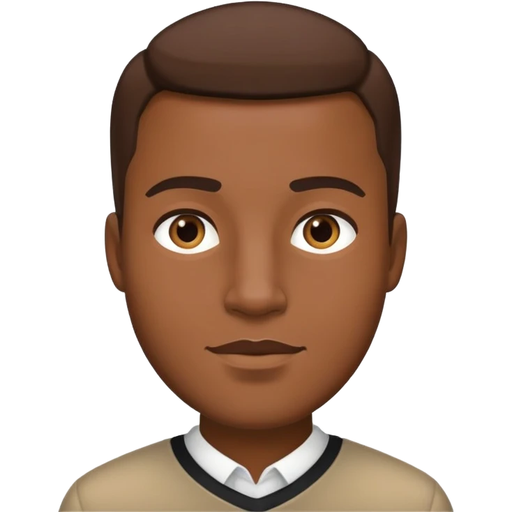 White guy dressed like black guy emoji
