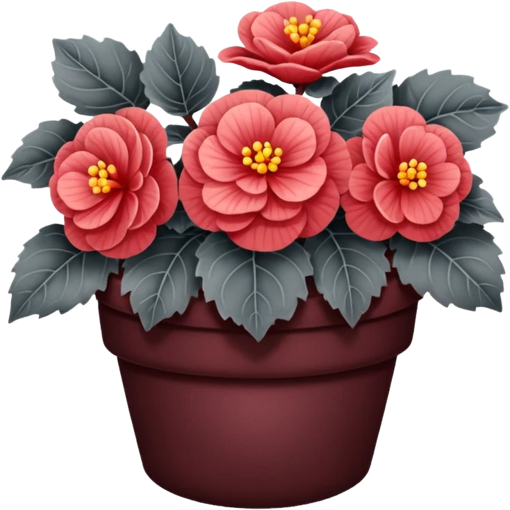 super realistic grey begonia emoji