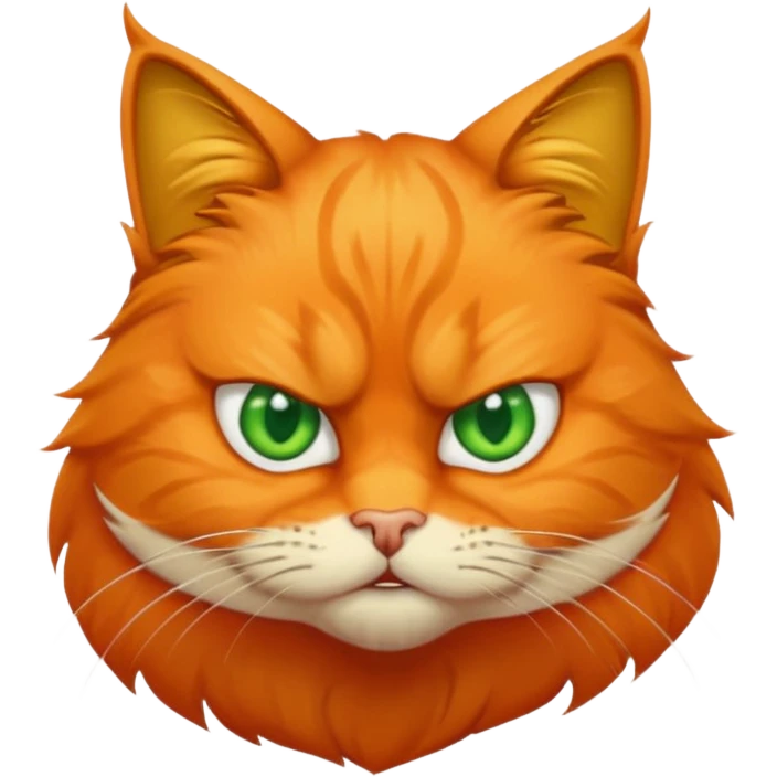 Un gato enojado con la cara de lado derecho emoji