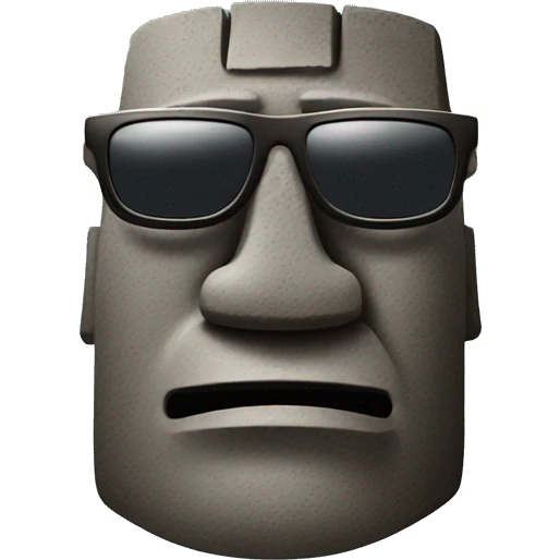moai with sunglasses emoji