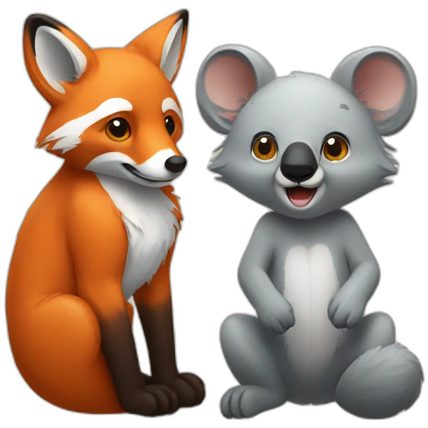 Fox and koala emoji