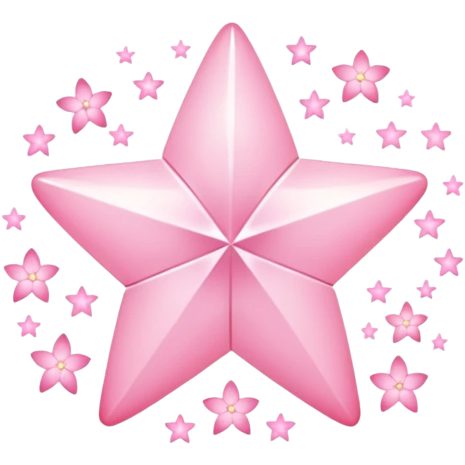 pastel pink shooting Sakura star emoji
