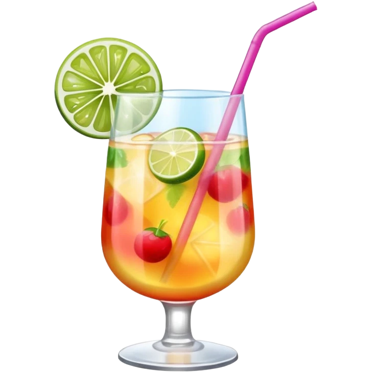 a glass of summer cocktail emoji