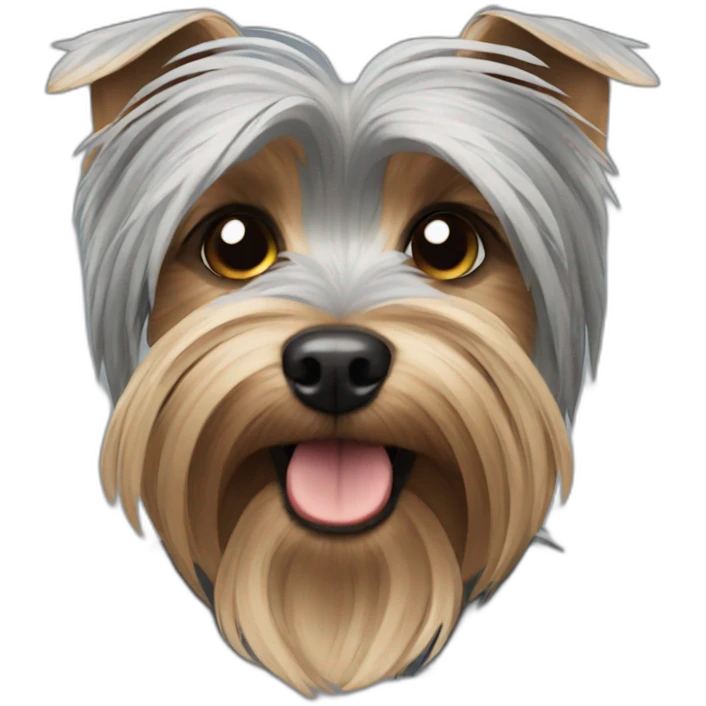 Grey Yorkshire terrier emoji