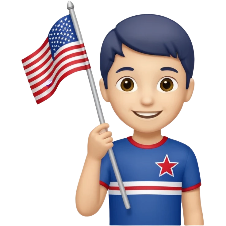 Flag holder kid emoji