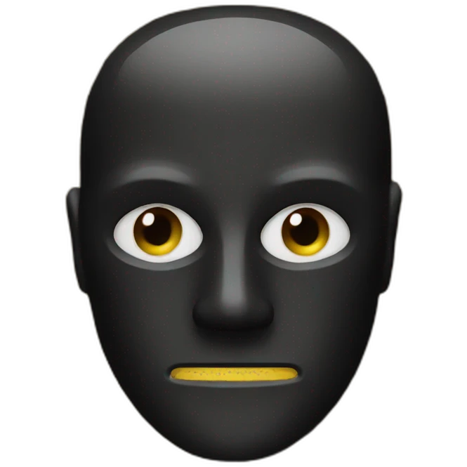 man in a black mask with letters FM on the mask emoji