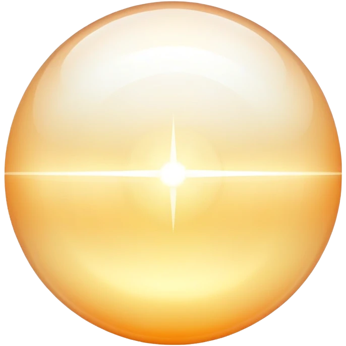 Delicate ethereal energy sphere with subtle radiating lines, personal style essence, soft minimalist design emoji