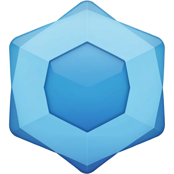 one Hexagon with no face  emoji