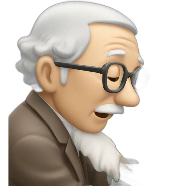 piano played by an old man tinking about notes in his head emoji