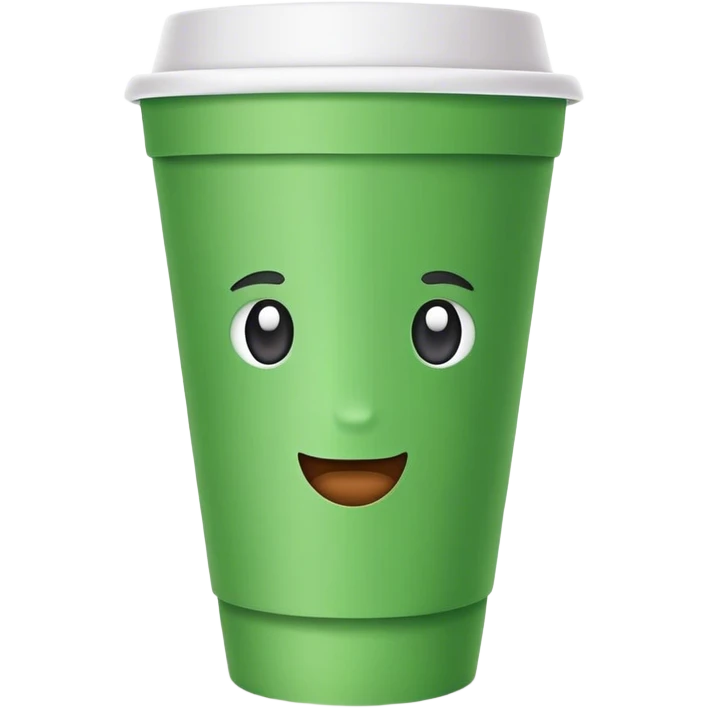 green paper cup emoji