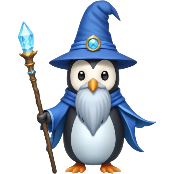 Penguin Wizard emoji